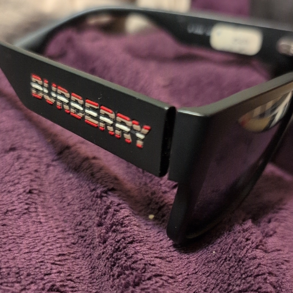 Burberry Black Sunglasses with Red Logo